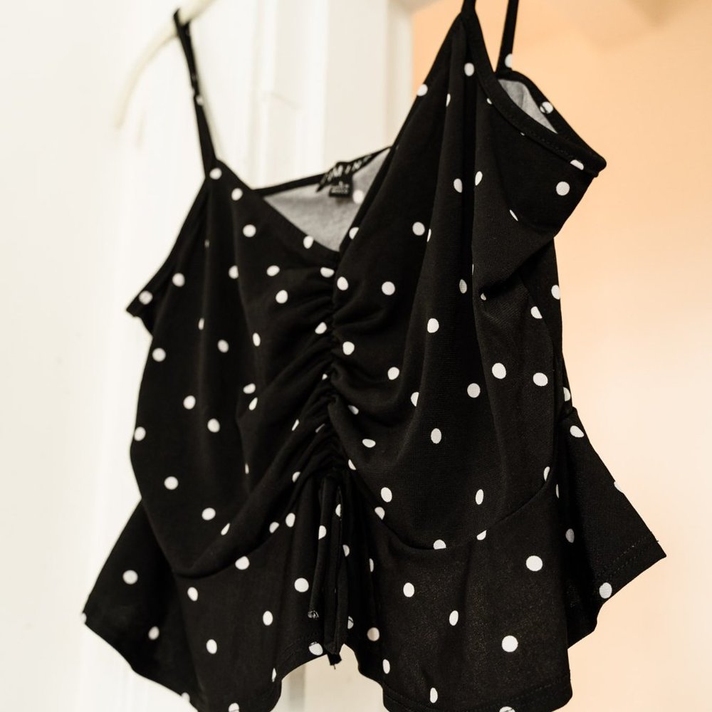 Black / White Polka Dot Camisole